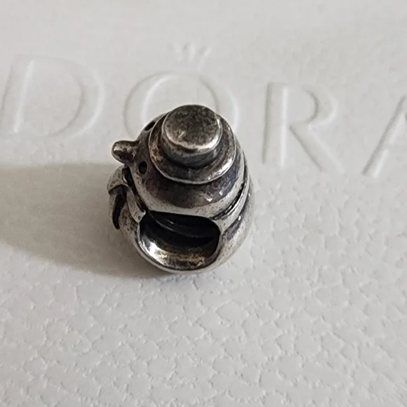 Authentic Pandora Snowman Charm ALE Sterling Silver Charm - Picture 6 of 7